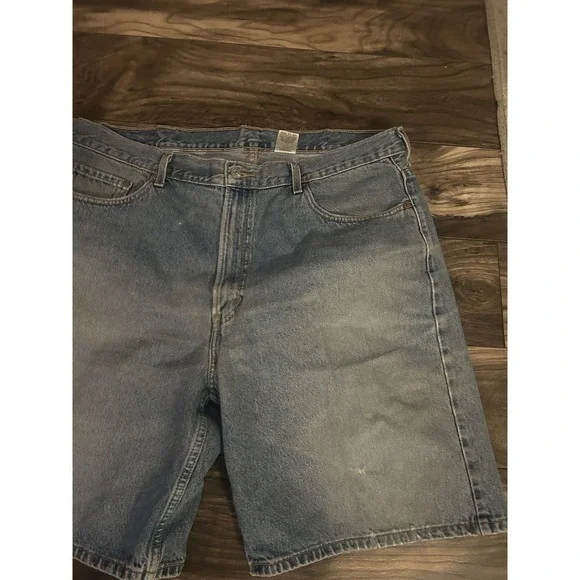 VINTAGE Levis 550 Jeans Shorts Mens 40 Relaxed Jorts Blue Denim 90s, 396 - Picture 2 of 8